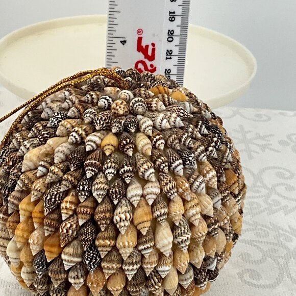 Handcrafted Seashell Decorative Hanging Ornament Sphere - Picture 7 of 7